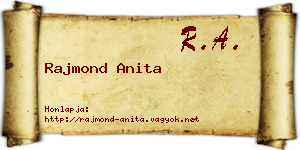Rajmond Anita névjegykártya